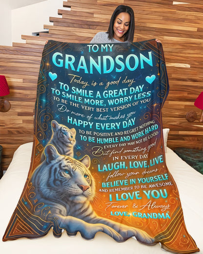 Special Gift For Your Grandson Blanket - From Grandma (SKUB10-155) FULL