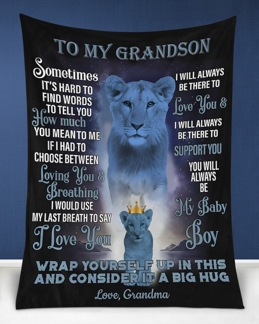 Special Gift For Your Grandson Blanket - From Grandma (SKUB12-14)