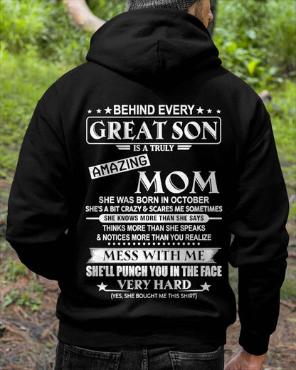 OCTOBER - BEHIND EVERY GREAT SON IS A TRULY AMAZING MOM - FROM MOM - TLEE10 (SKU10-37-10)