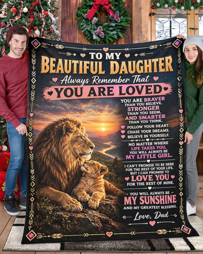 Special Gift For Your Daughter Blanket - From Dad (SKU2609-61)