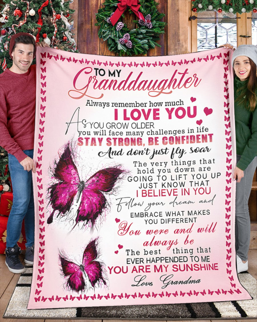Special Gift For Your Granddaughter Blanket - From Grandma (SKUB12-230)