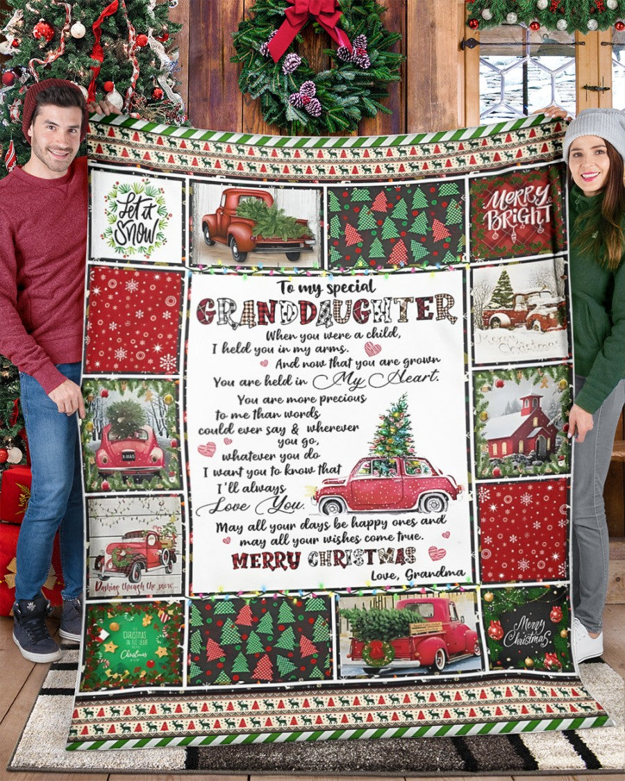 BLANKET FOR GRANDDAUGHTER – COMFORT & WARMTH GIFT Sherpa Fleece Blanket NTTD00 (SKUB-CHRISTMAS5)