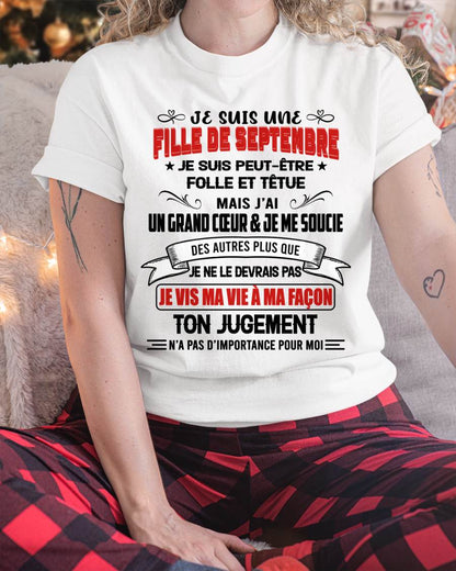 FILLE DE SEPTEMBRE – FIÈRE ET LIBRE – POUR LES FEMMES - TLEE09 (SKU2603-354-09)