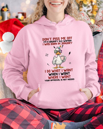 JANUARY BORN – FEISTY WOMAN, DON’T TEST ME, I LIVE MY WAY - FOR WOMEN - TLEE01 (SKU2603-333-01)