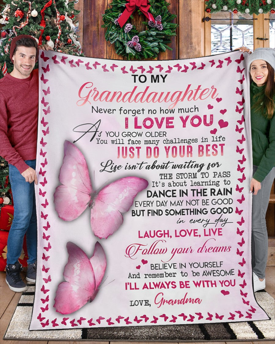 Special Gift For Your Granddaughter Blanket - From Grandma (SKUB12-176)