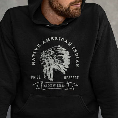 Native American T-Shirts, Vintage Native American Unisex T-Shirt/Hoodie/Sweatshirt HLT00 - American Flag - Choctaw Tribe Native American Indian Pride Respect T-Shirt (1)