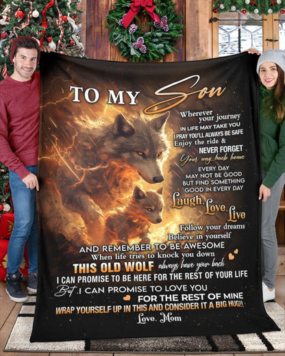 Special Gift For Your Son Blanket - From Mom (SKUB12-81)