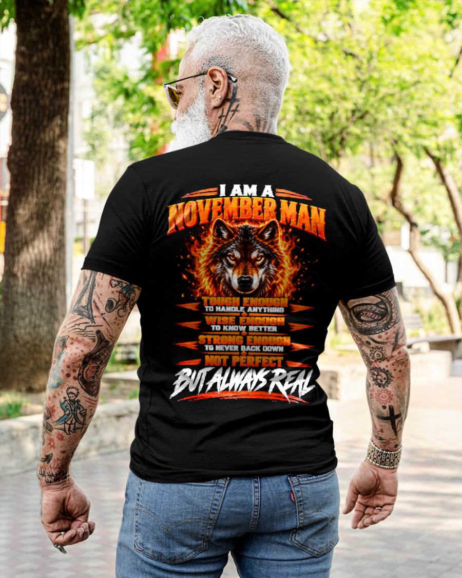 NOVEMBER – NOT PERFECT BUT ALWAYS REAL , WOLF SHIRT - FOR MAN - TLEE11 (SKU2610-56-11)