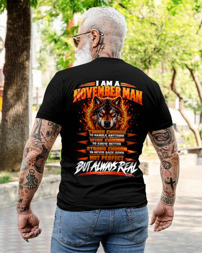 NOVEMBER – NOT PERFECT BUT ALWAYS REAL , WOLF SHIRT - FOR MAN - TLEE11 (SKU2610-56-11)