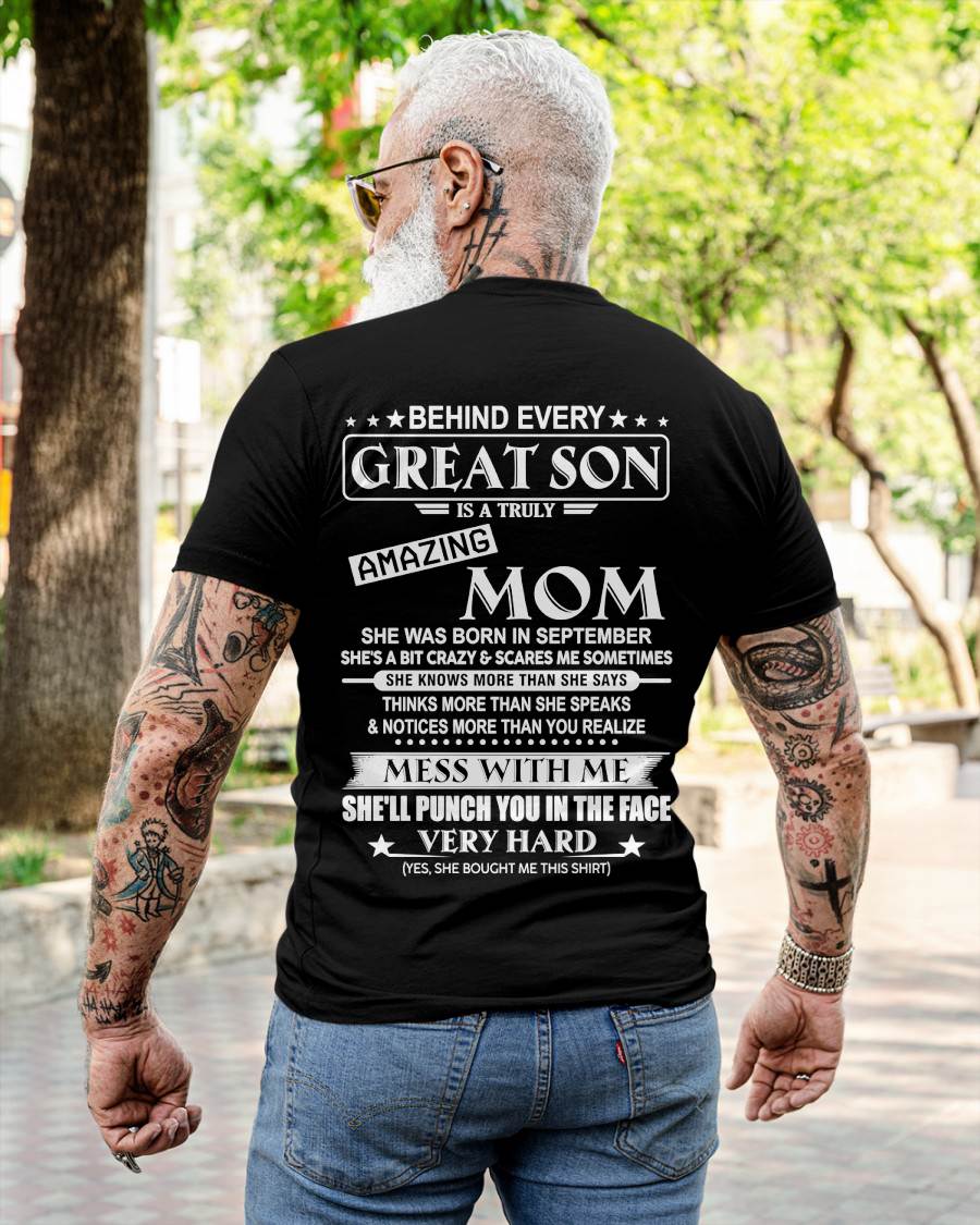 SEPTEMBER - BEHIND EVERY GREAT SON IS A TRULY AMAZING MOM - FROM MOM - TLEE09 (SKU10-37-09)