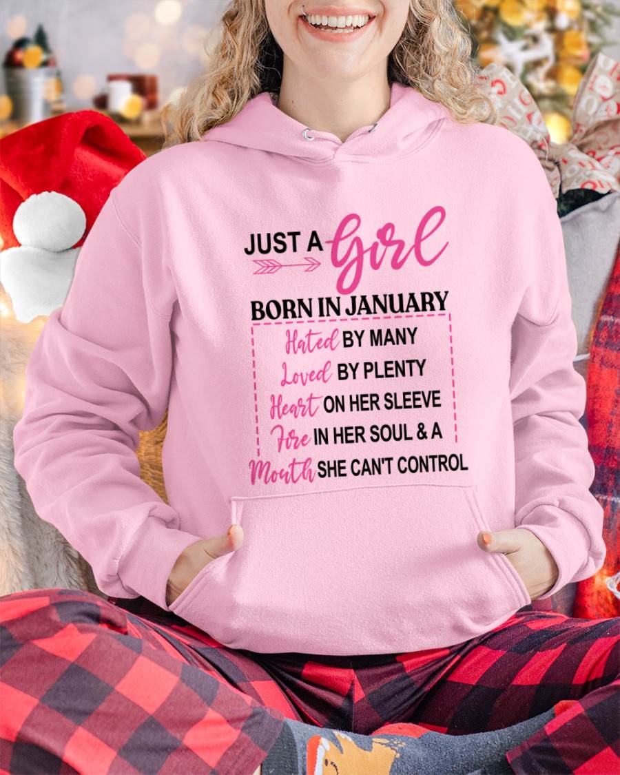 BORN IN JANUARY – A GIRL WITH ATTITUDE, HEART, AND A MOUTH SHE CAN’T CONTROL - FOR WOMEN - TLEE01 (SKU2603-363-01)