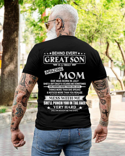 JULY - BEHIND EVERY GREAT SON IS A TRULY AMAZING MOM - FROM MOM - TLEE07 (SKU10-37-07)
