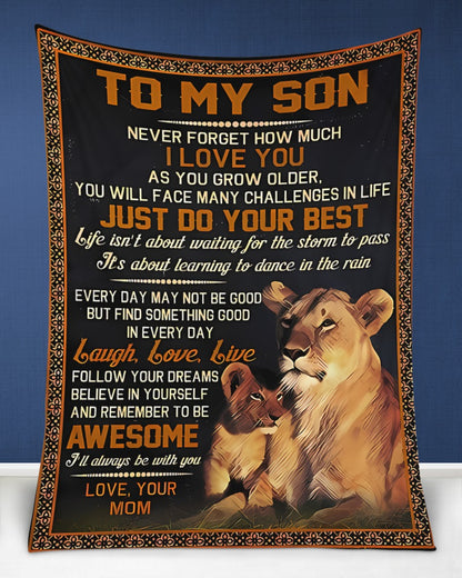 Special Gift For Your Son Blanket - From Mom (SKUB12-78)