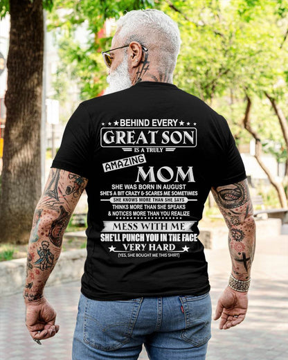 AUGUST - BEHIND EVERY GREAT SON IS A TRULY AMAZING MOM - FROM MOM - TLEE08 (SKU10-37-08)