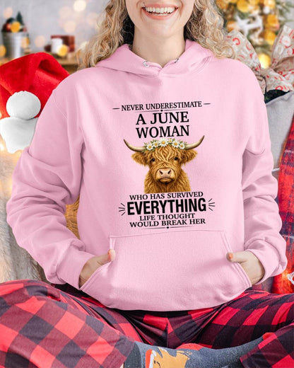 JUNE WOMAN HIGHLAND COW SHIRT - FOR WOMEN - TLEE06 (SKU2606-158-06)