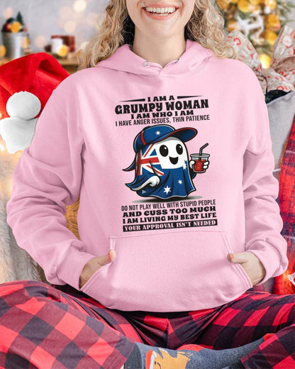 I AM A GRUMPY WOMAN I AM WHO I AM I HAVE ANGER ISSUES, THIN PATIENCE - FOR WOMEN - TLEE00 (SKU09-83-00)