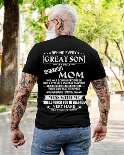 DECEMBER - BEHIND EVERY GREAT SON IS A TRULY AMAZING MOM - FROM MOM - TLEE12 (SKU10-37-12)