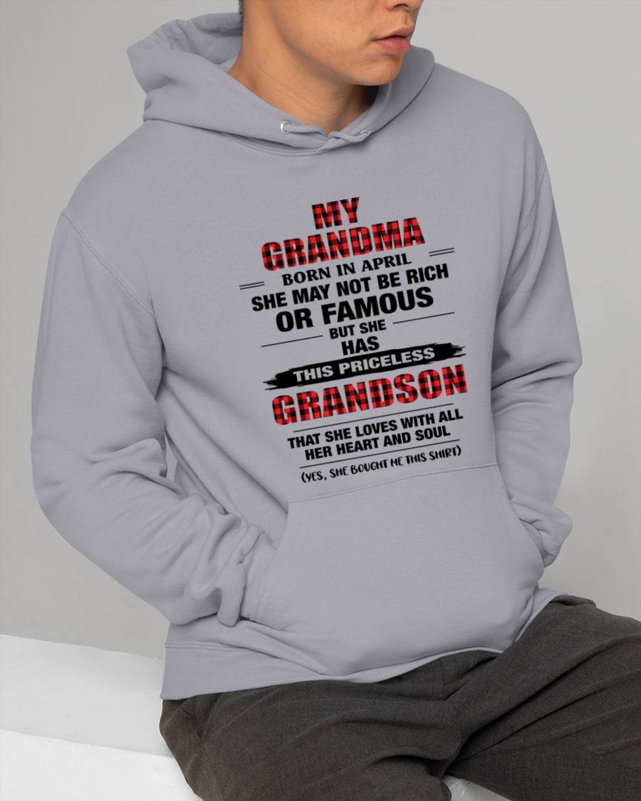 APRIL GRANDMA LOVES ME – PRICELESS GRANDSON GIFT- FROM GRANDMA - TLEE04 (SKU2604-260-04)