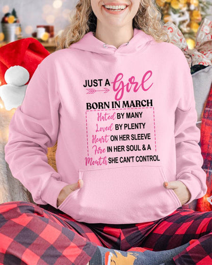 BORN IN MARCH – A GIRL WITH ATTITUDE, HEART, AND A MOUTH SHE CAN’T CONTROL - FOR WOMEN - TLEE03 (SKU2603-363-03)