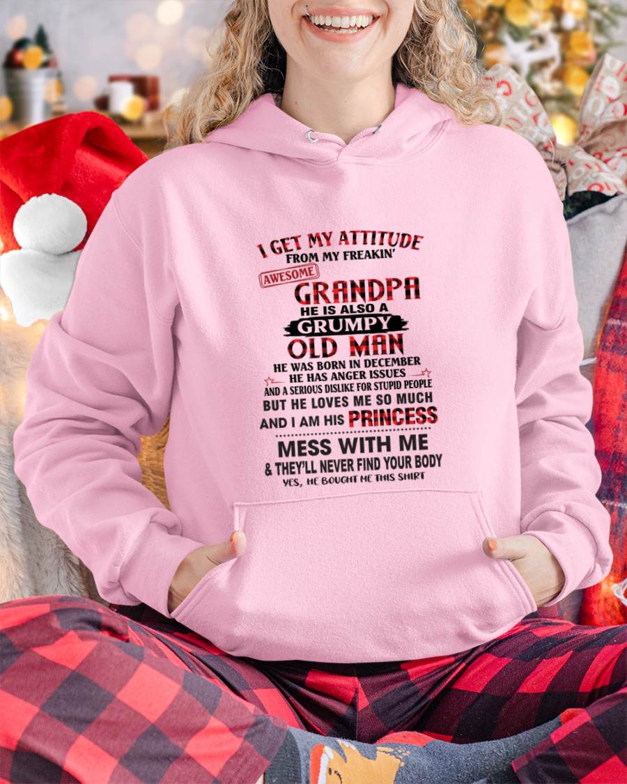 DECEMBER - I GET MY ATTITUDE FROM MY FREAKIN’ AWESOME GRANDPA HE IS ALSO A GRUMPY OLD MAN - FROM GRANDPA - TLEE12 (SKU2603-36-12)