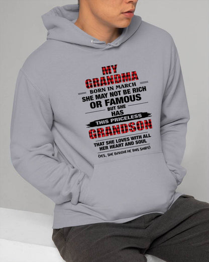 MARCH GRANDMA LOVES ME – PRICELESS GRANDSON GIFT- FROM GRANDMA - TLEE03 (SKU2604-260-03)