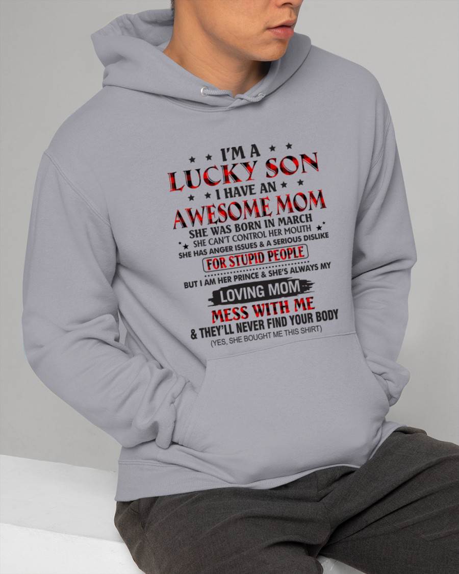 MARCH - I’M A LUCKY SON I HAVE AN AWESOME MOM - FROM MOM - TLEE03 (SKU26T-01-24-03)