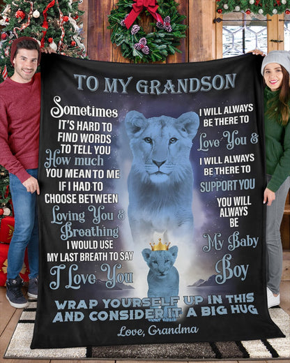 Special Gift For Your Grandson Blanket - From Grandma (SKUB12-14)