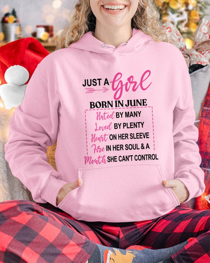 BORN IN JUNE – A GIRL WITH ATTITUDE, HEART, AND A MOUTH SHE CAN’T CONTROL - FOR WOMEN - TLEE06 (SKU2603-363-06)