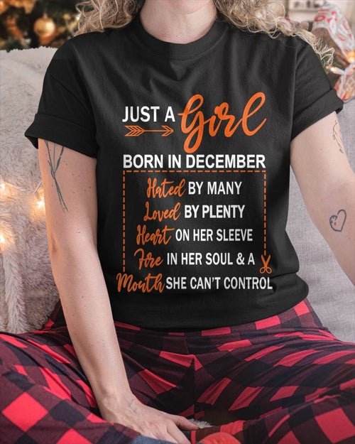 A GIRL BORN IN DECEMBER – WITH A WARM HEART, A FIERY SOUL, AND A MOUTH THAT’S HARD TO CONTROL - FOR WOMEN - TLEE12 (SKU10-55-12)