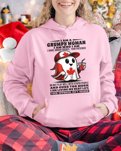 I AM A GRUMPY WOMAN I AM WHO I AM I HAVE ANGER ISSUES, THIN PATIENCE - FOR WOMEN - TLEE00 (SKU09-84-00)