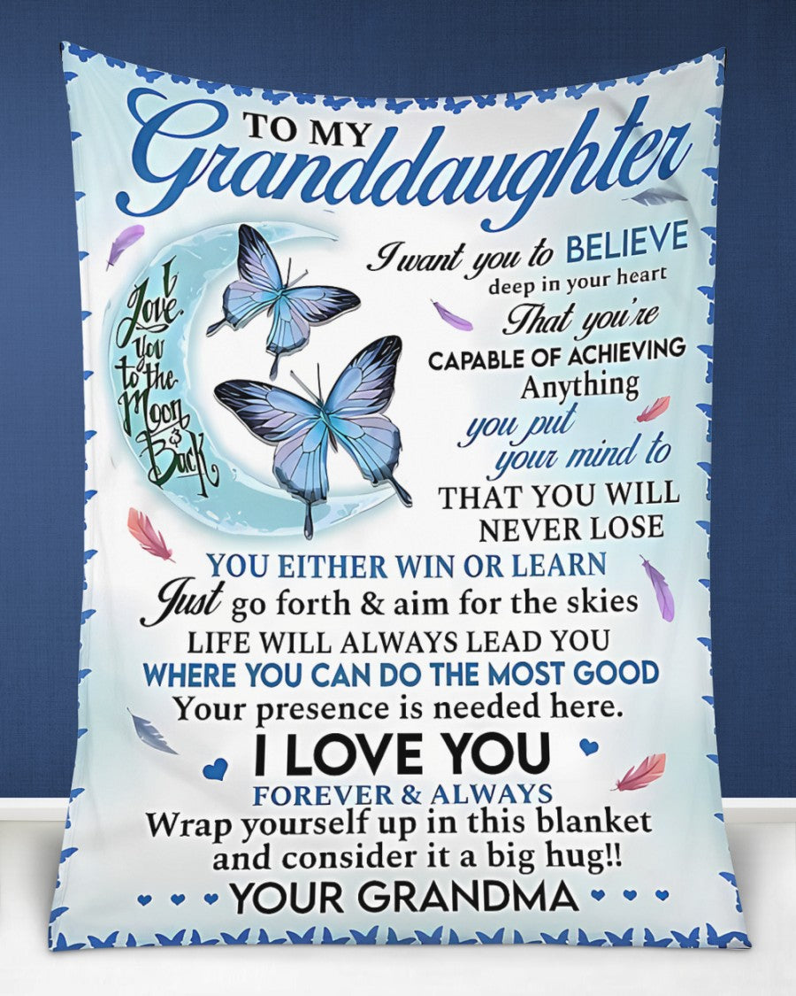 Special Gift For Your Granddaughter Blanket - From Grandma00 (SKUB11-136)