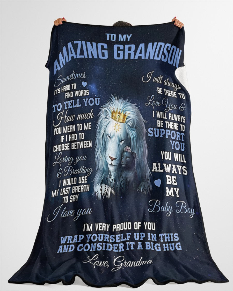 Special Gift For Your Grandson Blanket - From Grandma  (SKUB11-84) FULL