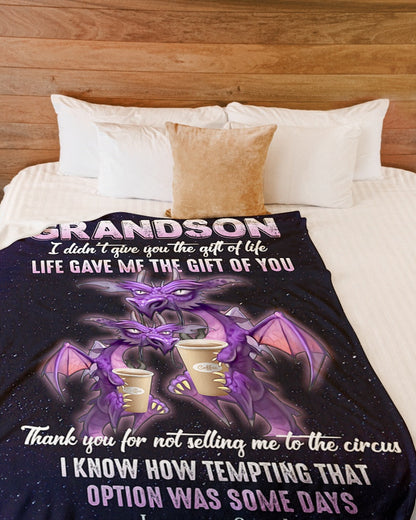 Special Gift For Your Grandson Blanket - From Grandpa