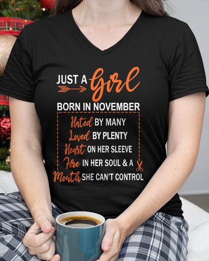 A GIRL BORN IN NOVEMBER – WITH A WARM HEART, A FIERY SOUL, AND A MOUTH THAT’S HARD TO CONTROL - FOR WOMEN - TLEE11 (SKU10-55-11)