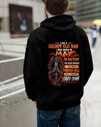 MAY BORN GRUMPY OLD MAN – BUILT THROUGH HELL - FOR MAN - TLEE05 (SKU2609-372-05)