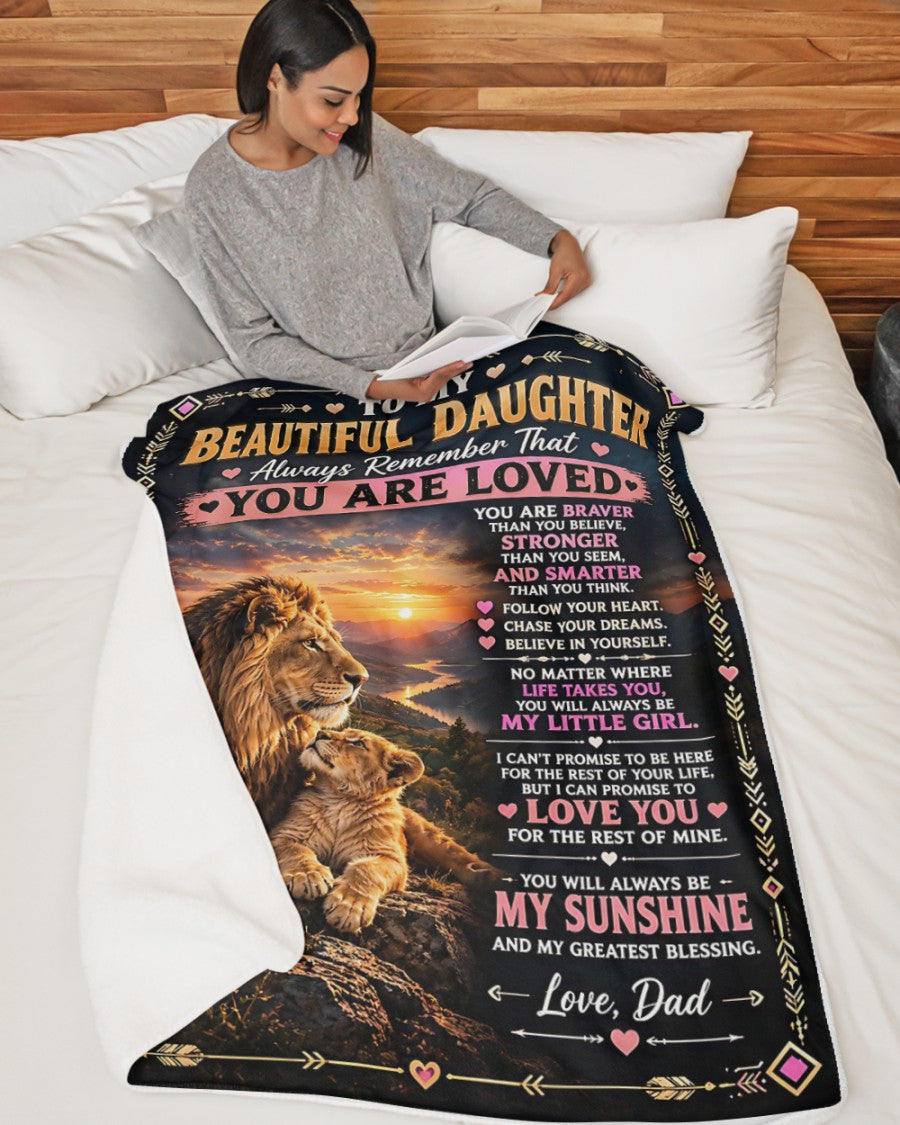 Special Gift For Your Daughter Blanket - From Dad (SKU2609-61)