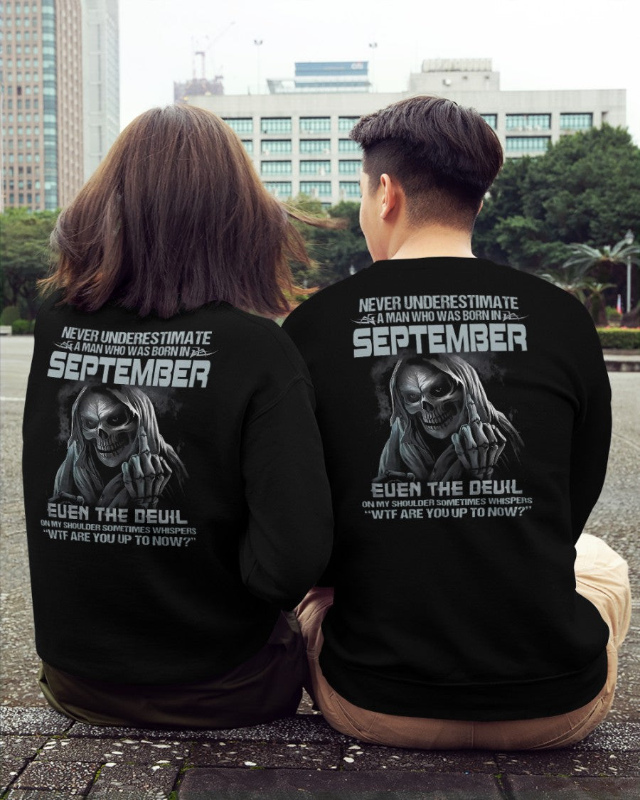 SEPTEMBER - NEVER UNDERESTIUNDER A MAN - T-SHIRT FOR MAN - TLEE09 (SKU08-05-09)