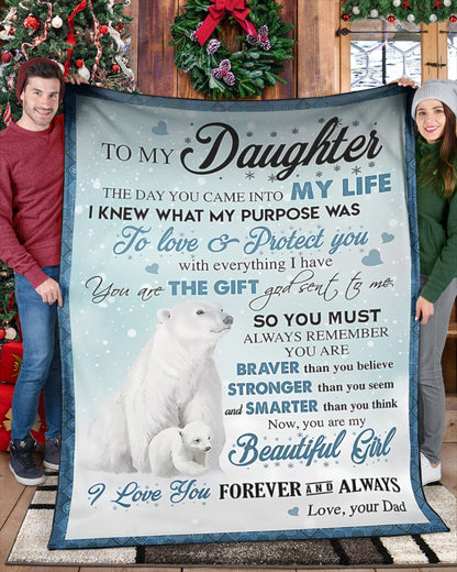 Special Gift For Your Daughter Blanket - From Dad (SKUB11-104)