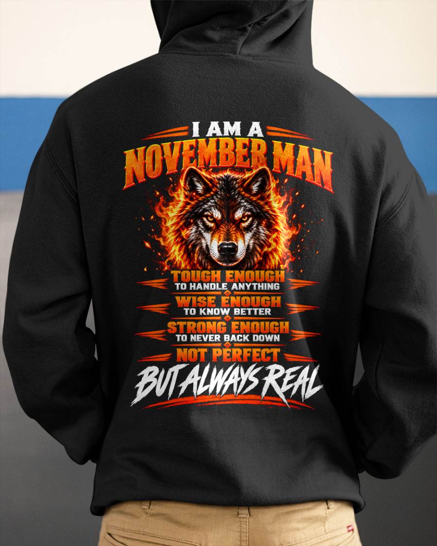 NOVEMBER – NOT PERFECT BUT ALWAYS REAL , WOLF SHIRT - FOR MAN - TLEE11 (SKU2610-56-11)