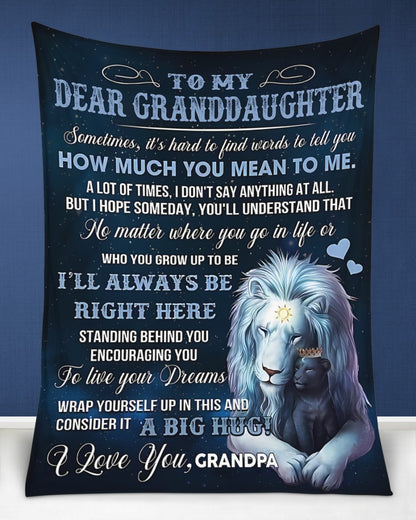 Special Gift For Your Granddaughter Blanket - From Grandpa (SKUB10-103) FULL