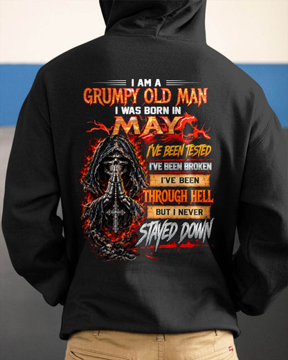 MAY BORN GRUMPY OLD MAN – BUILT THROUGH HELL - FOR MAN - TLEE05 (SKU2609-372-05)
