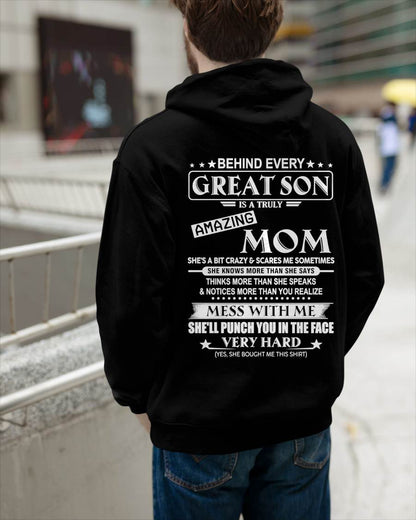 BEHIND EVERY GREAT SON IS A TRULY AMAZING MOM - FROM MOM - TLEE00 (SKU10-37-00)