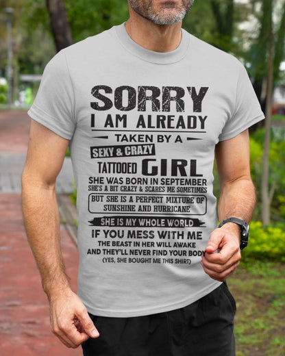 September - Sorry I Am Already Taken By A Sexy & Crazy Tattooed Girl - Gift From Wife - TLEE09 (SKU08-90-09)