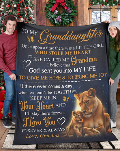 Special Gift For Your Granddaughter Blanket - From Grandma08