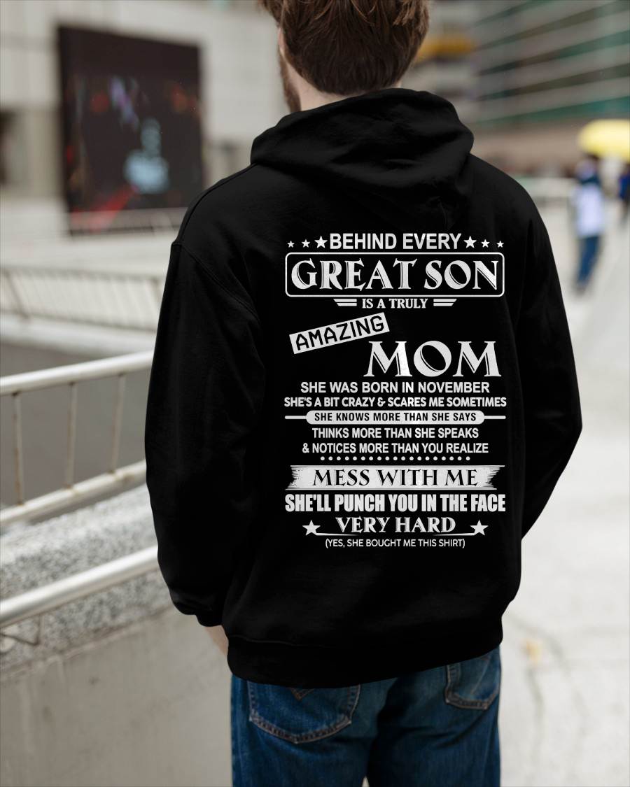 NOVEMBER - BEHIND EVERY GREAT SON IS A TRULY AMAZING MOM - FROM MOM - TLEE11 (SKU10-37-11)