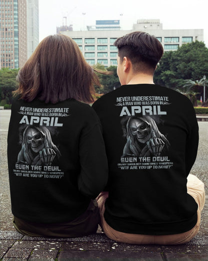 APRIL - NEVER UNDERESTIUNDER A MAN - T-SHIRT FOR MAN - TLEE04 (SKU08-05-04)
