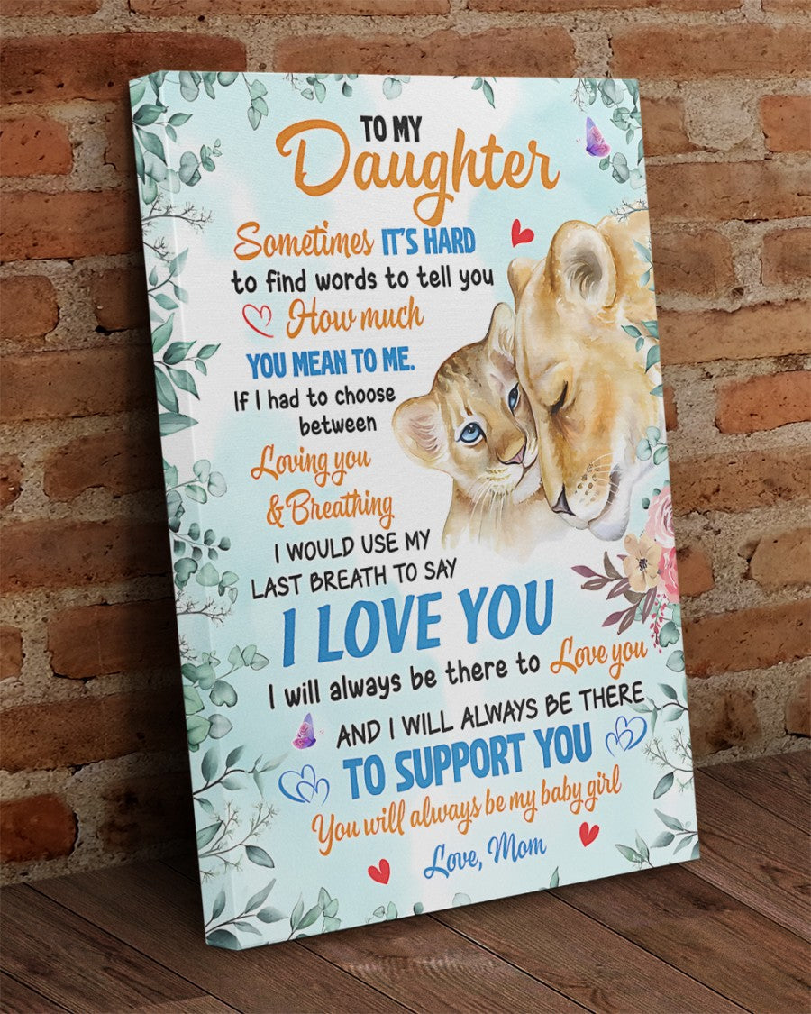 To My Daughter From Mom Canvas