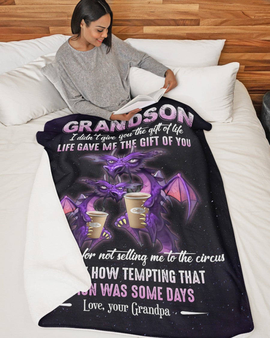 Special Gift For Your Grandson Blanket - From Grandpa
