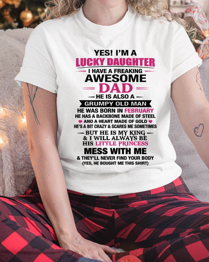 FEBRUARY - A LUCKY DAUGHTER – DADDY’S LITTLE PRINCESS - FROM DAD - TLEE02 (SKU2604-16-02)