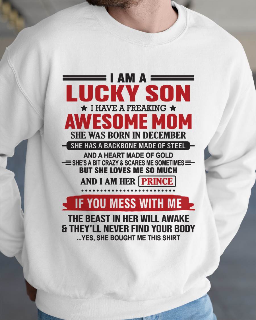 DECEMBER - LUCKY SON OF A STRONG AND PROTECTIVE MOM - FROM MOM - TLEE12 (SKU2602-97-12)